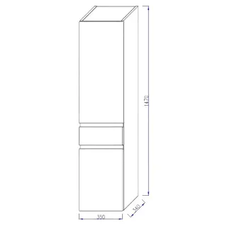 Пенал Jacob Delafon Madeleine EB2069G-J5 петли слева 35 см белый матовый